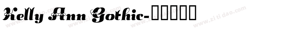 Kelly Ann Gothic字体转换